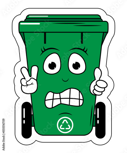 Garbage Bin Cartoon