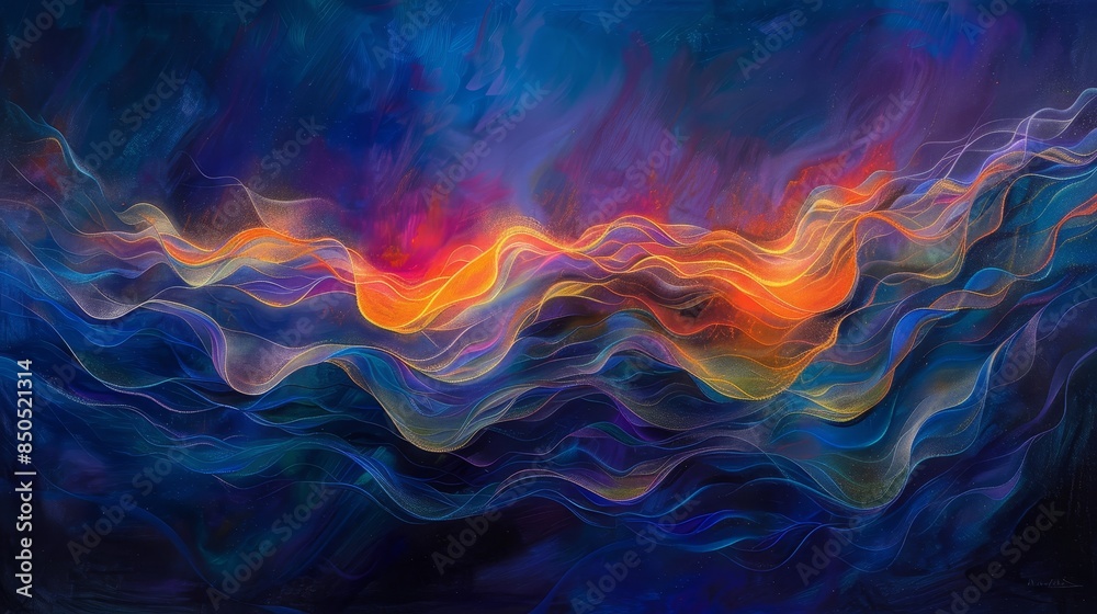 Pulsating light and vibrant hues evoke joyous Diwali celebration on indigo backdrop Pulsating light and vibrant hues evoke joyous Diwali celebration on indigo backdrop