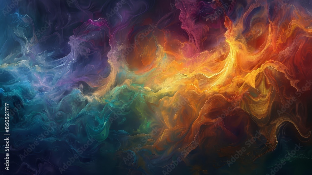 Warm and cool tones dance across canvas inspired by Diwali's luminous energy backdrop Warm and cool tones dance across canvas inspired by Diwali's luminous energy backdrop