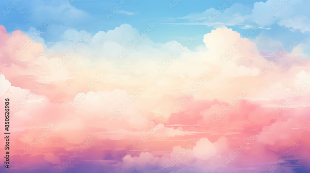 Vibrant Dawn Skies with Luminous Clouds in a Serene Morning Vibrant Dawn Skies with Luminous Clouds in a Serene Morning