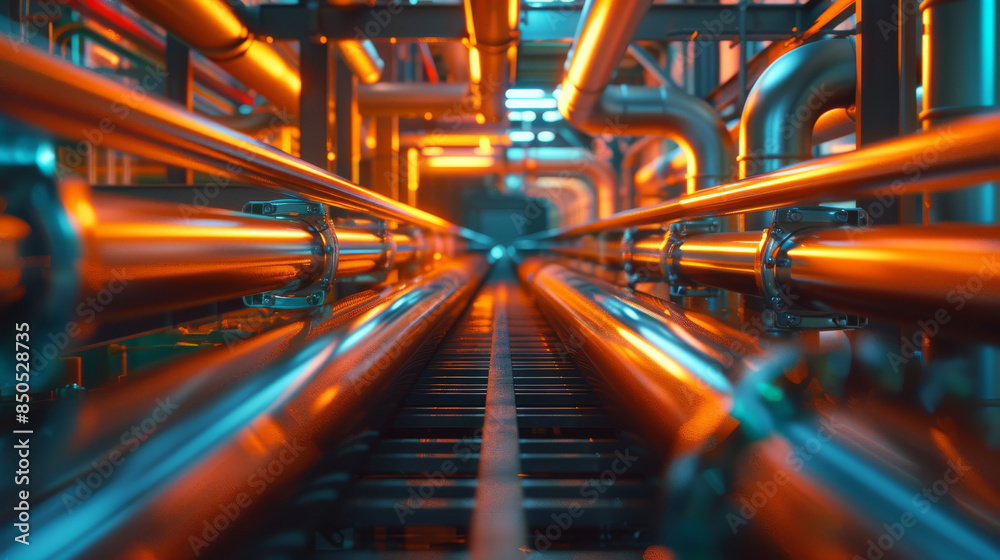 Industry pipeline, gas and oil processing illustration Industry pipeline, gas and oil processing illustration