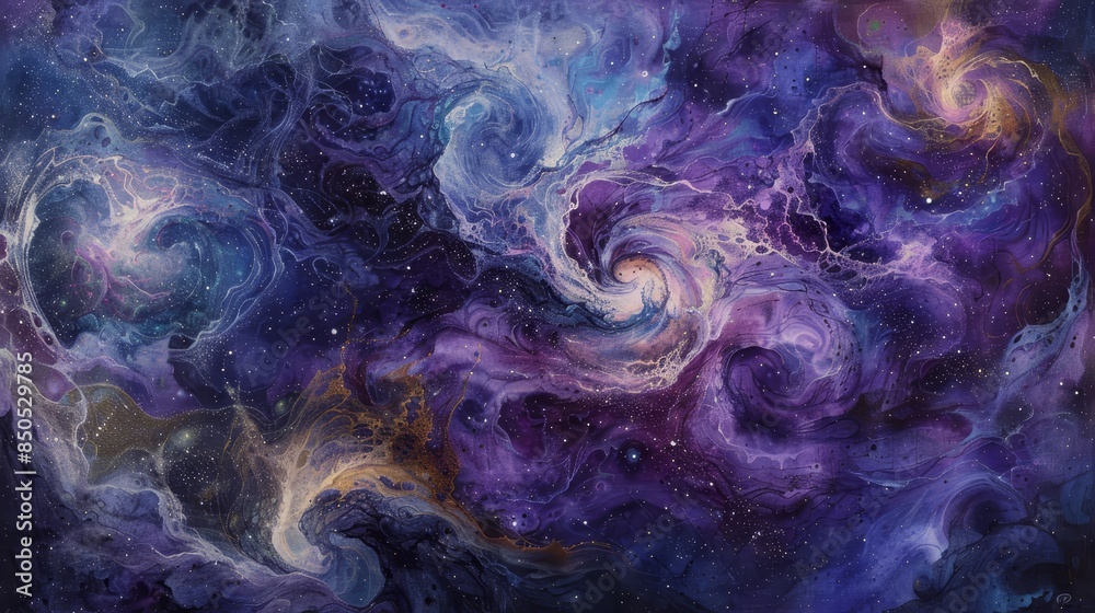 Swirling galaxies and cosmic wonders sapphire and amethyst hues Swirling galaxies and cosmic wonders sapphire and amethyst hues