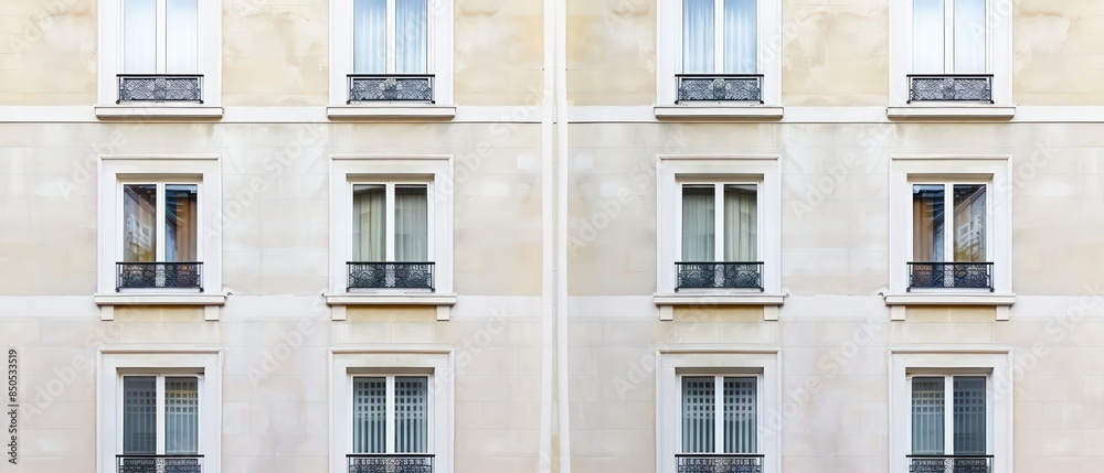 A charming European building facade featuring ornate windows and a balcony, blending traditional design with the allure of an old-world city atmosphere A charming European building facade featuring ornate windows and a balcony, blending traditional design with the allure of an old-world city atmosphere