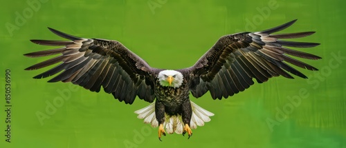 Eagles, with their sharp eyes and impressive feathers, represent prowess and adaptability in the wild photo