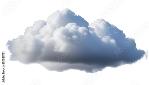Celestial design concept, 3D illustration of cloud isolated on transparent background