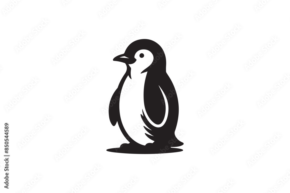 Obraz premium A Silhouette Vector illustration of a Penguin