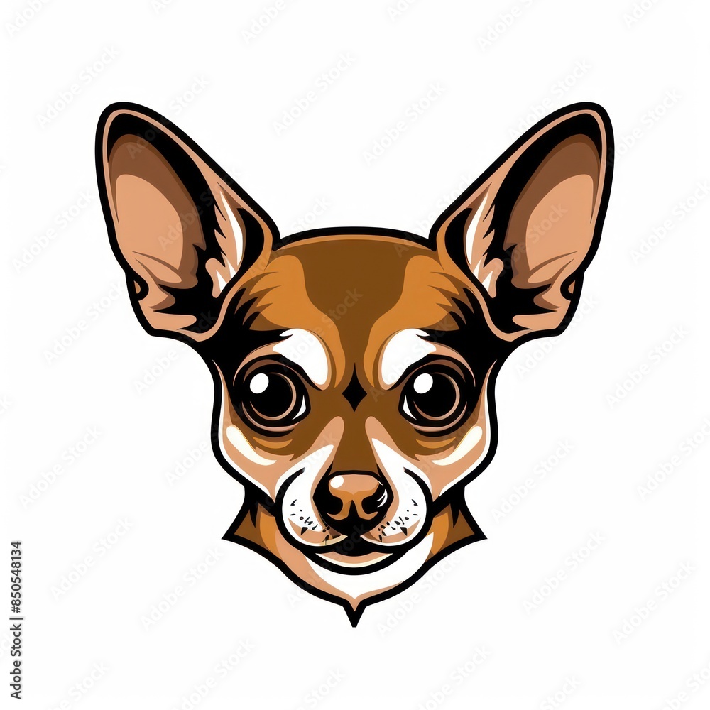 drawing of a Chihuahua's face, showcasing its distinctive ears and sweet expression, ideal for pet-themed artwork drawing of a Chihuahua's face, showcasing its distinctive ears and sweet expression, ideal for pet-themed artwork