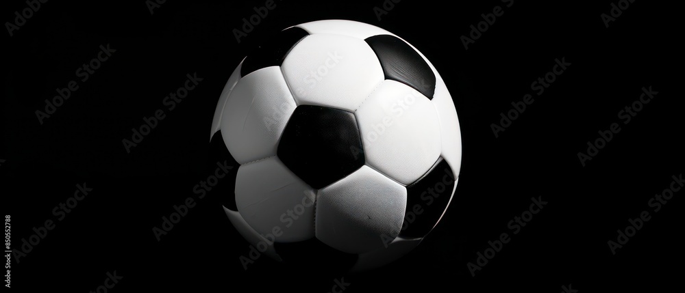 a soccer ball, designed in black and white, highlighting its significance in competitive sports and recreational activities a soccer ball, designed in black and white, highlighting its significance in competitive sports and recreational activities