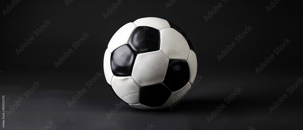 a soccer ball, designed in black and white, highlighting its significance in competitive sports and recreational activities