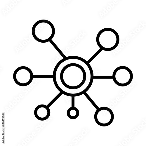 Molecule line icon