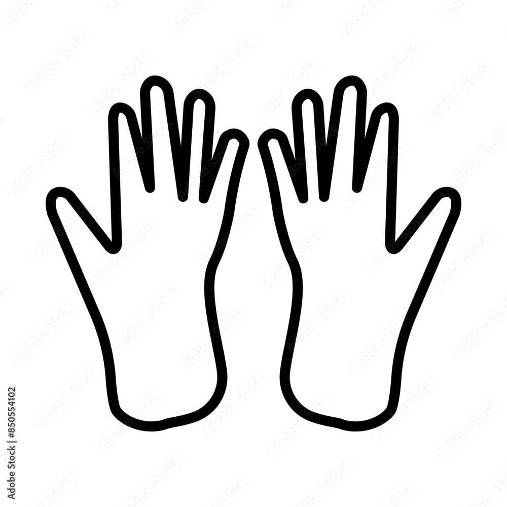 Obraz premium Surgical Gloves line icon