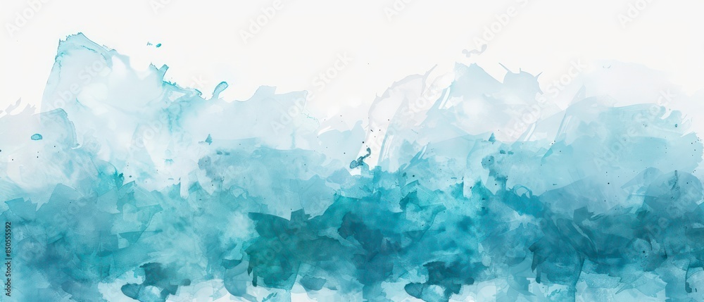 Fototapeta premium Blue abstract water texture, resembling a pool, with light patterns reflecting waves, creating a clean, serene surface