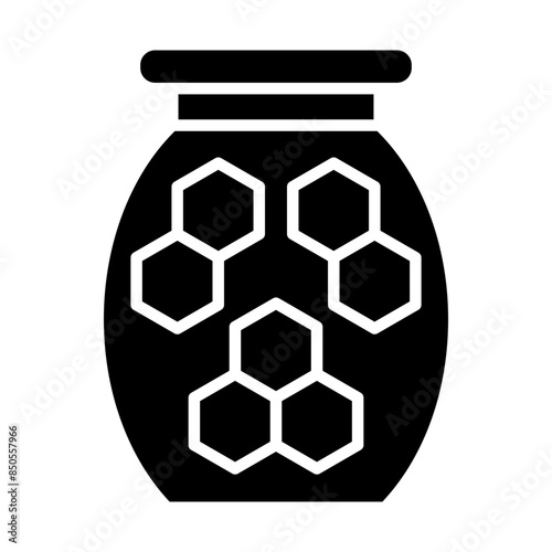 Honey jar glyph icon