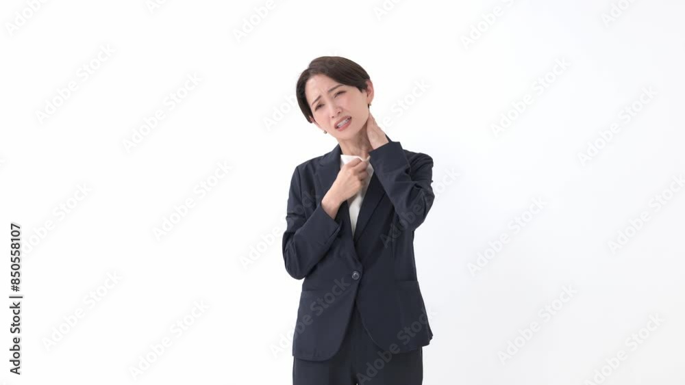 暑がる女性 暑がる女性