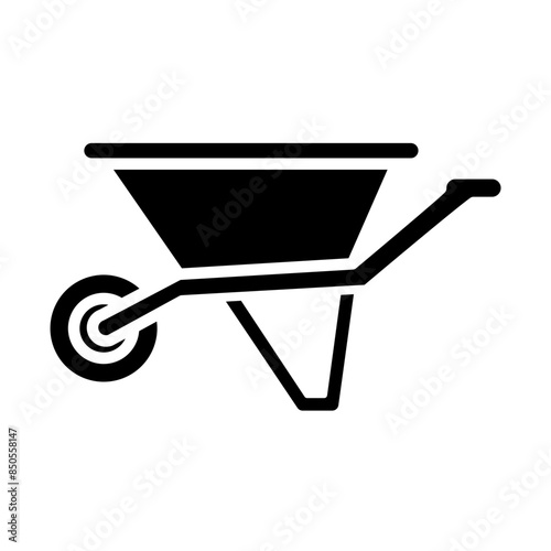Wheelbarrow glyph icon