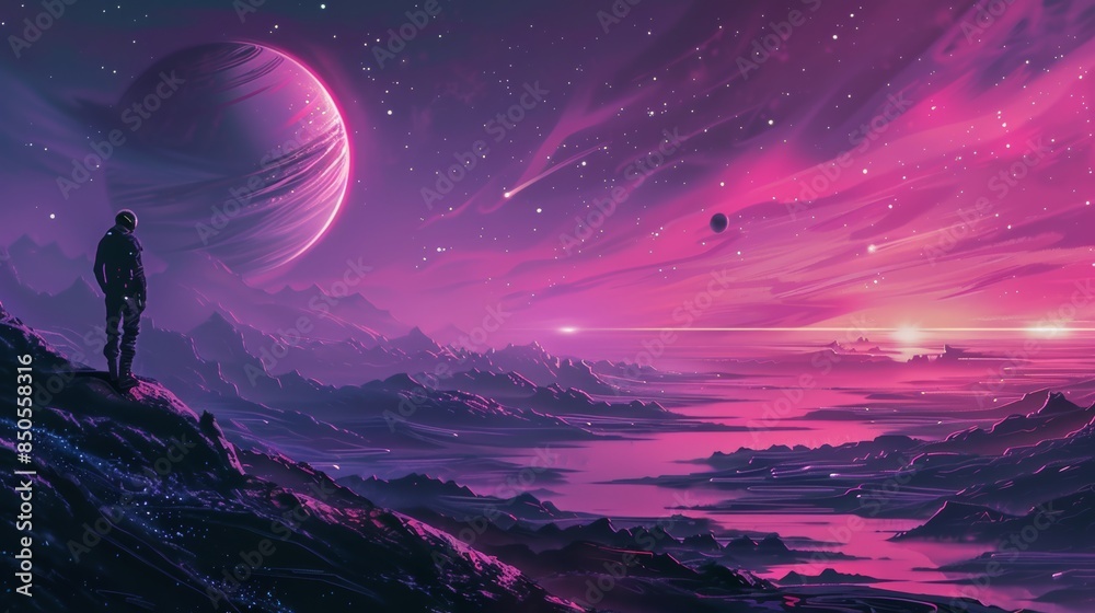 Fototapeta premium futuristic simplistic wallpaper for desktop background 
