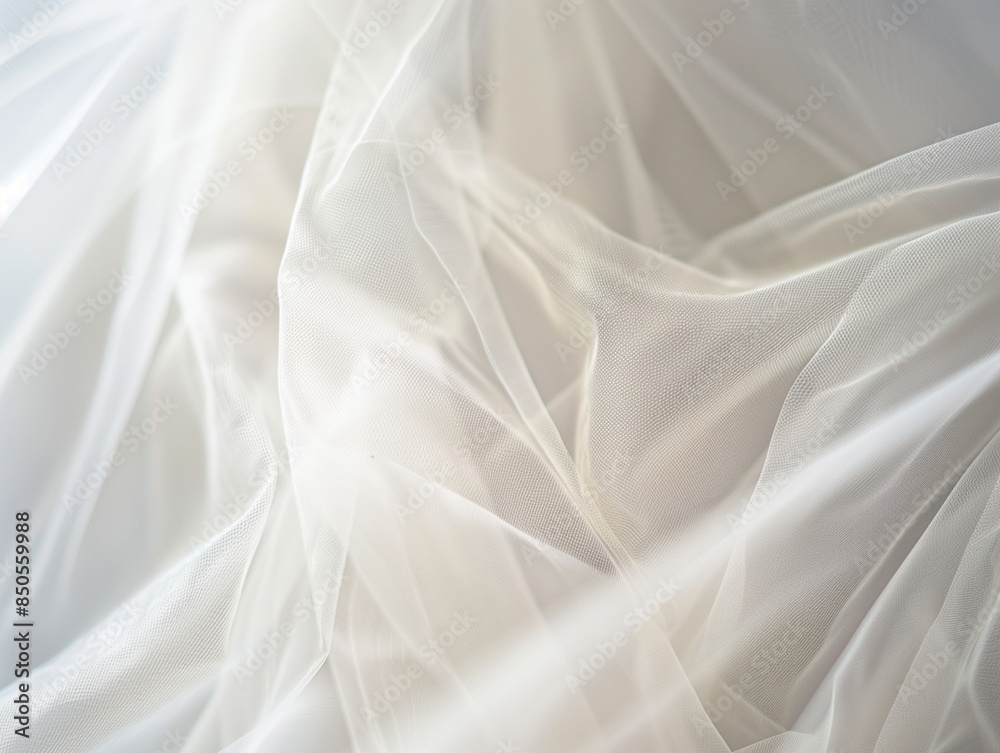 Delicate White Tulle Fabric: Airy Bridal Veil - Close-Up Detail, Minimal Background - Elegant Sheer Texture - Light and Ethereal Wedding Fabric - Ideal for Bridal Photography Delicate White Tulle Fabric: Airy Bridal Veil - Close-Up Detail, Minimal Background - Elegant Sheer Texture - Light and Ethereal Wedding Fabric - Ideal for Bridal Photography