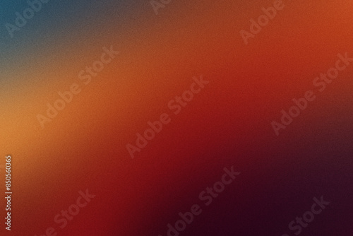 Abstract Grainy Gradient Background Texture Banner Poster in Orange, Red, Blue