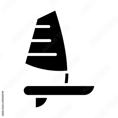 Windsurf glyph icon