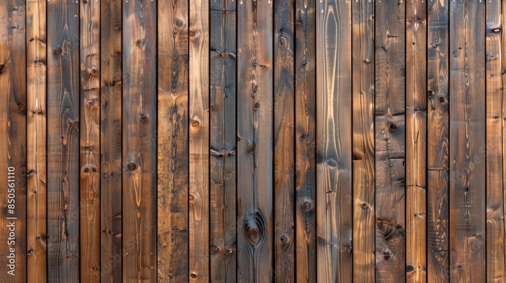 A close-up shot of a wooden fence featuring a fire hydrant