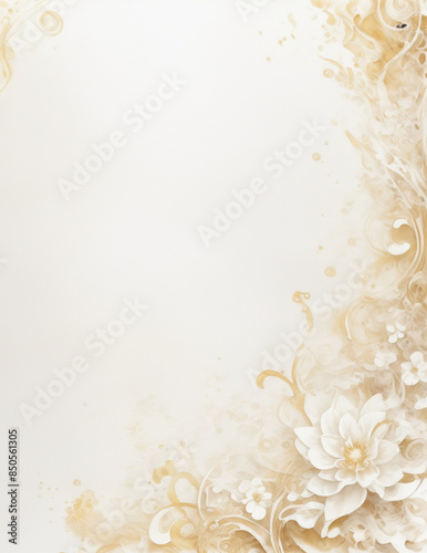 vintage background with ornament - Abstract vintage flowers Background - Generative AI