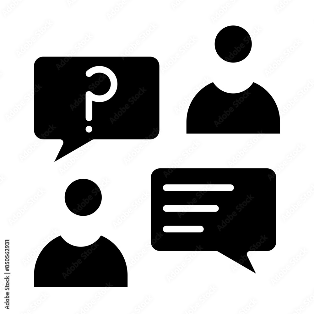 Interview glyph icon Interview glyph icon