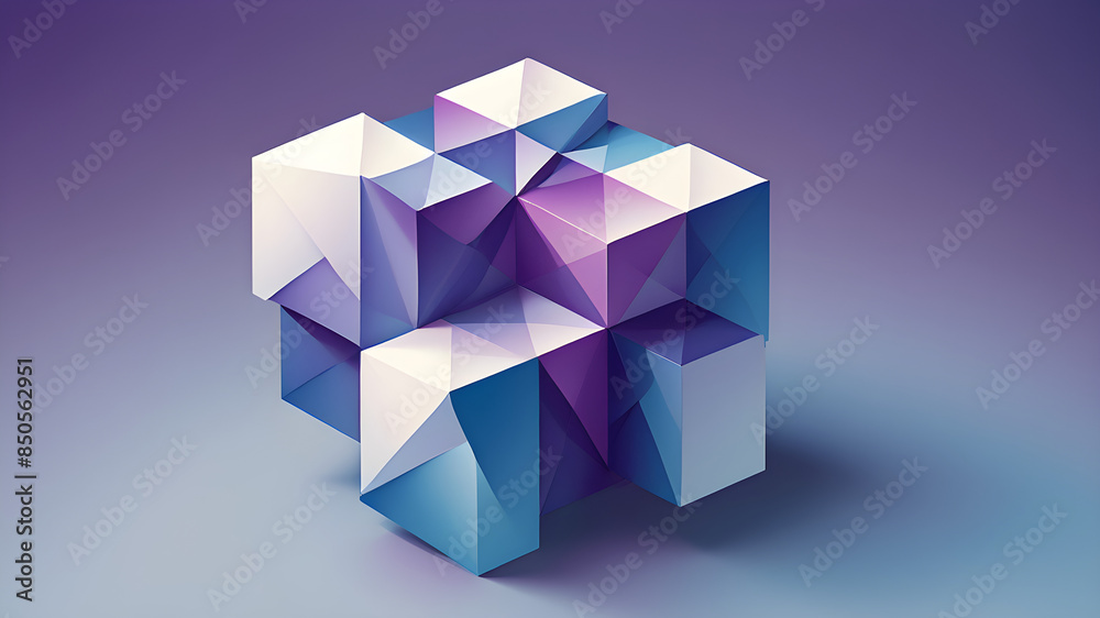 a blue box object with a white background, minimalist logo design, modern brand, blue gradient, purism, quantum wavetracing, tesseract, logo, fitting cross blocks a blue box object with a white background, minimalist logo design, modern brand, blue gradient, purism, quantum wavetracing, tesseract, logo, fitting cross blocks