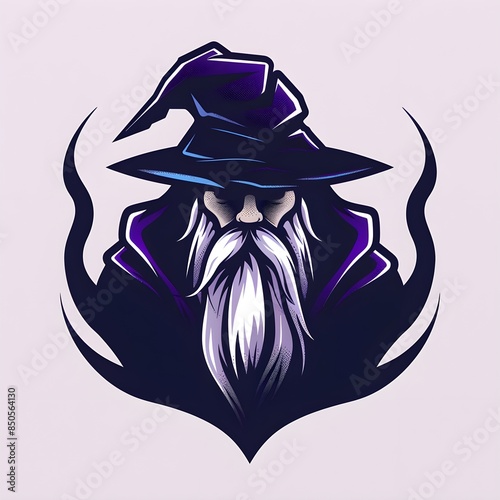 esports logo simple wizard photo