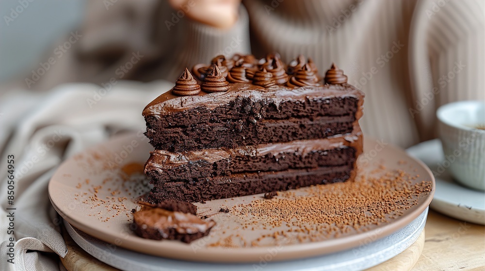 chocolate cake on a plate chocolate cake on a plate