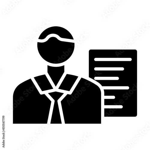 Accountant glyph icon
