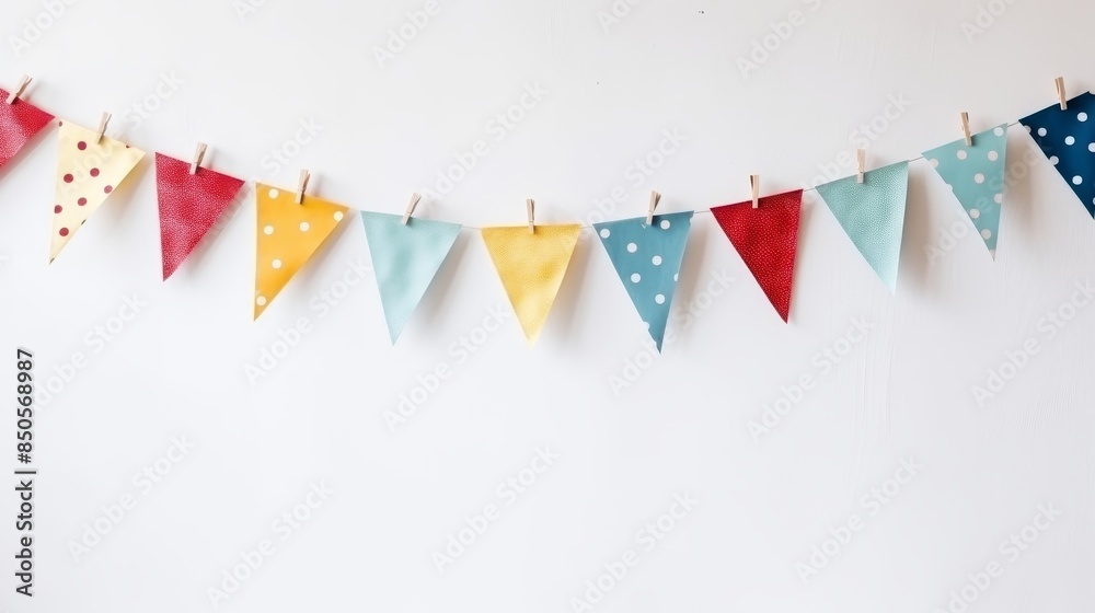 Obraz premium Carnival garland party decoration pennants flag border