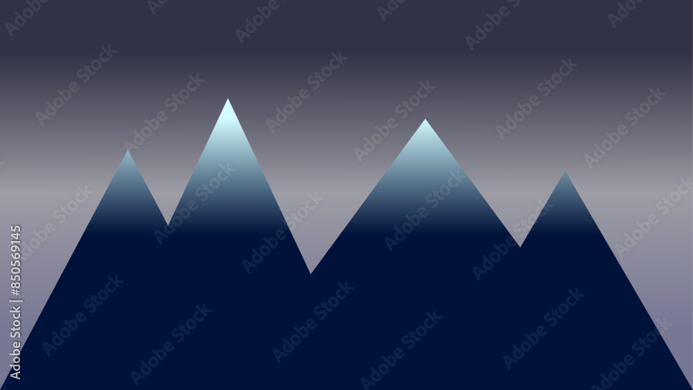 This is a beautiful evening landscape of a huge mountains on a gradient background. This is a beautiful evening landscape of a huge mountains on a gradient background.