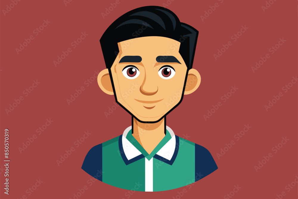 Cartoon illustration of a smiling young man, Profiling Customizable Cartoon Illustration Cartoon illustration of a smiling young man, Profiling Customizable Cartoon Illustration