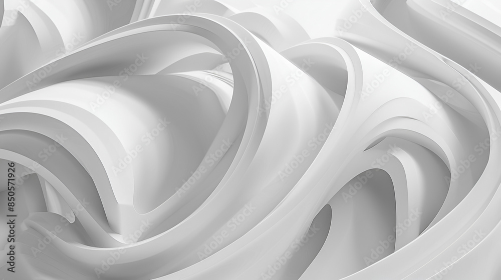 Obraz premium A white abstract image with white 3d lines