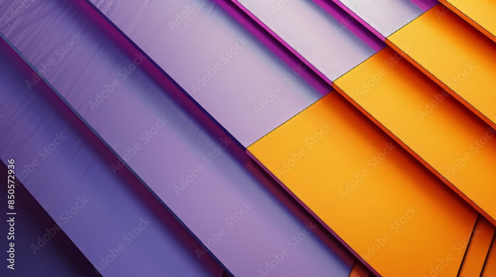 Fototapeta premium Abstract Geometric Pattern With Purple and Orange