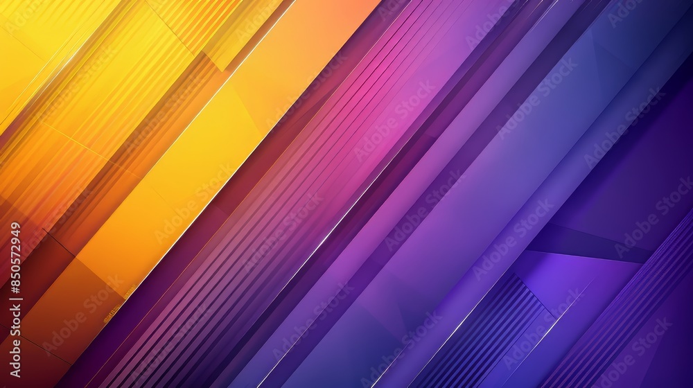 Fototapeta premium Abstract Diagonal Lines In Yellow And Purple