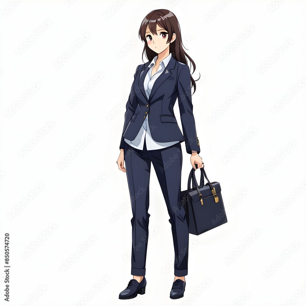 Anime style working woman formal outfit Anime style working woman formal outfit