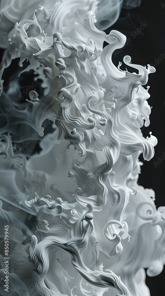white smoke wisps on a Dark background white smoke wisps on a Dark background