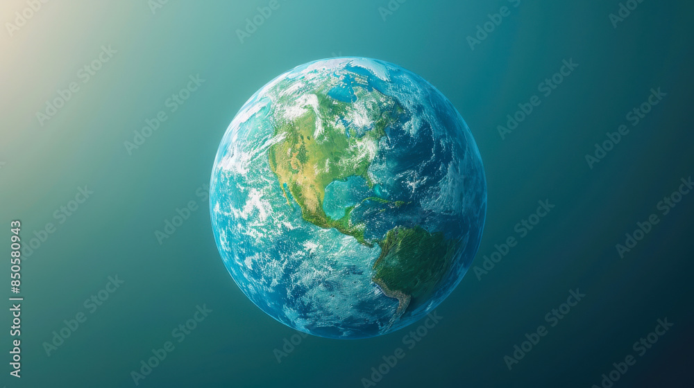 An artistic 3D vector render of Earth with a pastel background. The image captures the beauty of our planet, showcasing detailed textures and a serene atmosphere. An artistic 3D vector render of Earth with a pastel background. The image captures the beauty of our planet, showcasing detailed textures and a serene atmosphere.