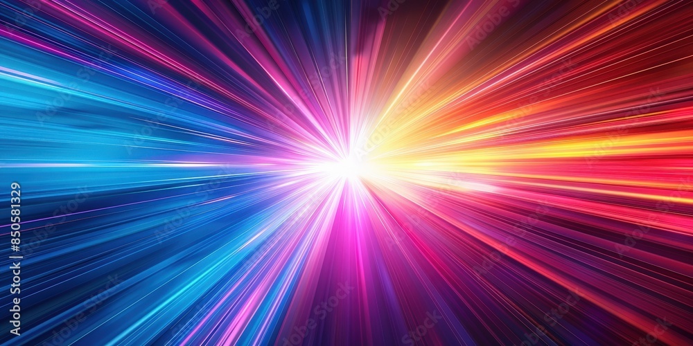 Obraz premium Abstract Colorful Light Rays Background