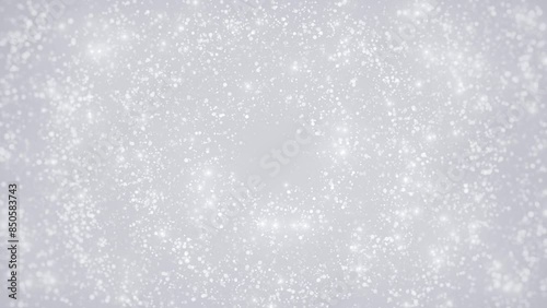 White Chaotic Particles. Dynamic Bright Abstract Background. Looped video.