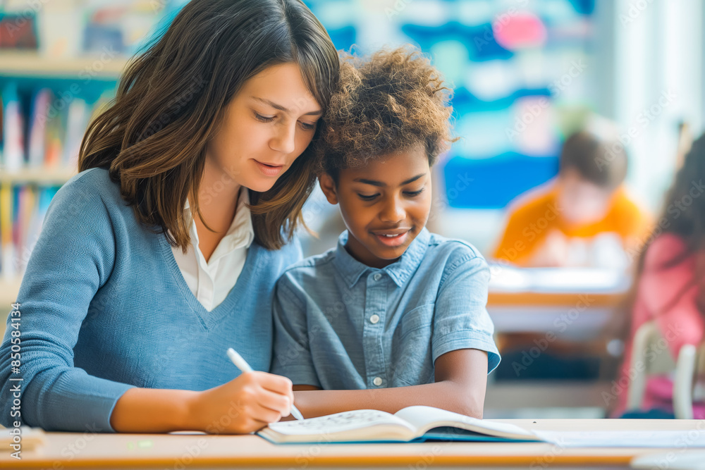 A teacher guiding a student through a critical thinking puzzle.
