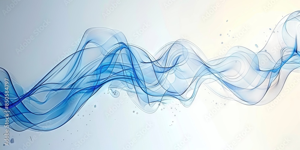 Transparent blue abstract patterns and splits on a light background, creating a feeling of lightness and airiness. Transparent blue abstract patterns and splits on a light background, creating a feeling of lightness and airiness.
