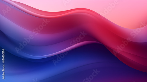 Red and Blue Gradient Waves photo