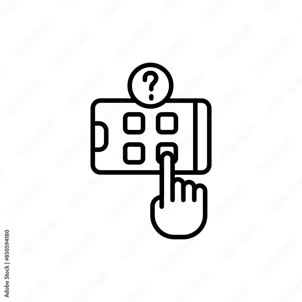 Online quiz outline icons, minimalist vector illustration ,simple transparent graphic element .Isolated on white background Online quiz outline icons, minimalist vector illustration ,simple transparent graphic element .Isolated on white background