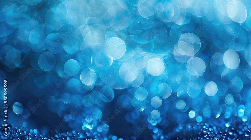 Images of bokeh on a blue background Images of bokeh on a blue background