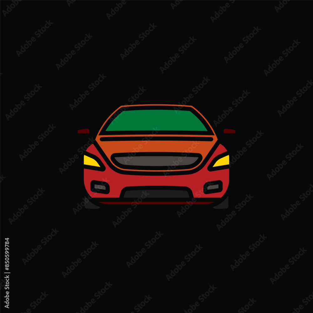 Fototapeta premium Original vector illustration. A passenger car. A contour icon.