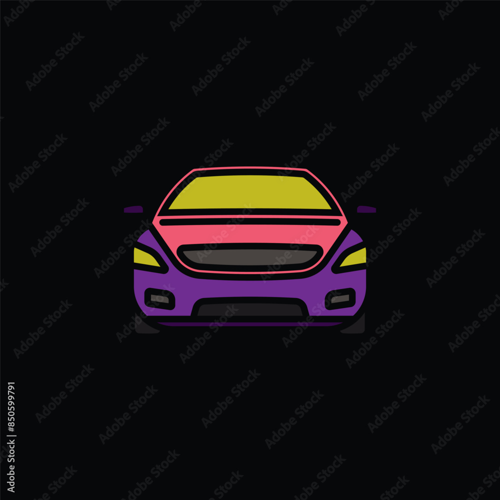 Original vector illustration. A passenger car. A contour icon. Original vector illustration. A passenger car. A contour icon.