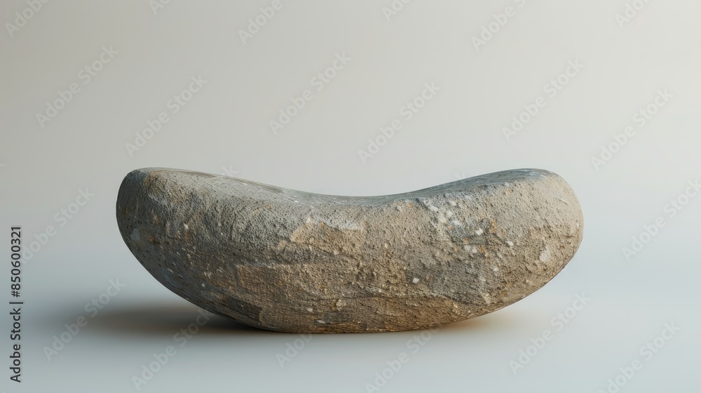 A large rock is sitting on a white background A large rock is sitting on a white background