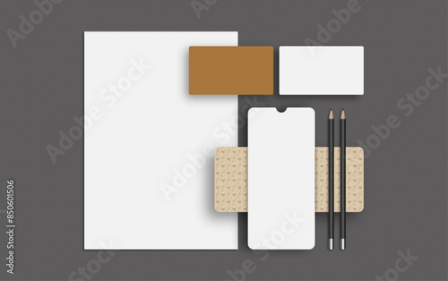 Stationery mockup vector set. Corporate identity premium branding design. Template for business and respectable company.